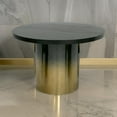 thumbnail image 6 of Cid Vito 47 Inch Dining Table- Round Top- Steel Pedestal Base- Black Wood, 6 of 6