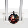 thumbnail image 3 of Santa Claus 2Pcs PU Leather Round Luggage Tags with Privacy Cover and Name ID Tag for Suitcase, Handbags, Backpacks, School Bags, 3 of 6