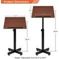 thumbnail image 3 of Classic Lectern Podium Stand, Height Adjustable Church Classroom Lecture, Portable Presentation Concert Podium, Multi-Function Reading or Laptop Desk with Edge Stopper, Brown (Brown), 3 of 17