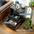thumbnail image 3 of LGHM 3 Piece Bedroom Dresser Set, 4 Drawer Dresser, 2 Drawers Nightstand set of 2, Black, 3 of 12