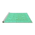 thumbnail image 2 of Ahgly Company Machine Washable Indoor Rectangle Abstract Turquoise Blue Modern Area Rugs, 6' x 9', 2 of 4