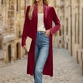 thumbnail image 6 of qolati Women's Casual Velvet Blazer Jackets Long Sleeve Buttons Open Front office Blazer Vintage Solid Color Slim Fit Lightweight Fall Business Cardigan Jacket, 6 of 7