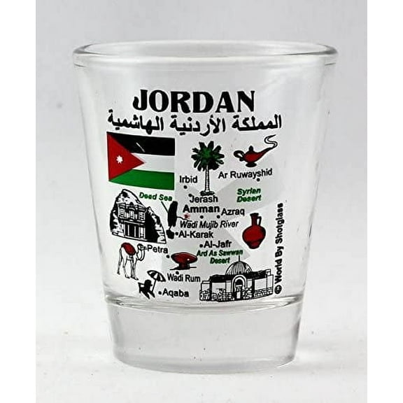 jordan landmarks and icons collage shot glass