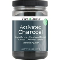 Viva Doria Virgin Activated Charcoal Powder, Hardwood Derived, Food Grade, 8 Oz