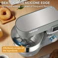 thumbnail image 4 of 660W Stand Mixer, 6-Speed Electric Dough Mixer with LCD Timer, Tilt-Head Food Mixer Includes 5.8Qt Stainless Steel Bowl & Dough Hook, Baking Kitchen Mixer (Silver), 4 of 6
