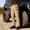 Khaki, variant on WIZUTIZ Men's Fleece Lined Hiking Pants Water Resistant Snow Ski Pants Softshell Snowboarding Pant for Winter Outdoor