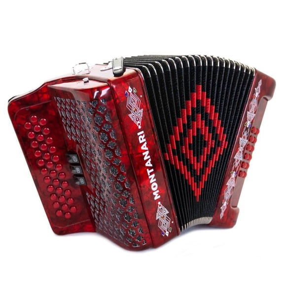 Montanari 3412 Accordéon 3S EAD Accordéon Rouge
