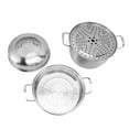 thumbnail image 2 of Stainless Steel 3-Tier Steamer Pot with Tempered Glass Lid and Side Handles - Multi-Layer Thick Cookware, 2 of 8