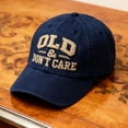 thumbnail image 4 of Vintage Old & Don't Care Hat, Adjustable Distressed Soft Washed Cotton Adjustable Baseball Cap With Funny Slogan, Great For Outdoor Sports & Everyday Outfits, Baseball Cap for Men Women, Black, 4 of 11