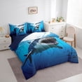 thumbnail image 3 of Feelyou 3D Marine Shark Bedding Comforter Set 7pcs, Sea Animal Child Queen Bedding Sets, 3 of 8