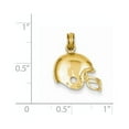 thumbnail image 2 of 14k Yellow Gold Football Helmet Pendant - 1.4 Grams - Measures 20x14mm Wide, 2 of 2