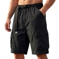 thumbnail image 2 of Men's Fishing Cargo Shorts Quick Dry Work Shorts 9" Lightweight Outdoor Hiking Short Pants with Built-in Belt, Summer Utility Shorts with 6 Pockets & Keyring, 2 of 10