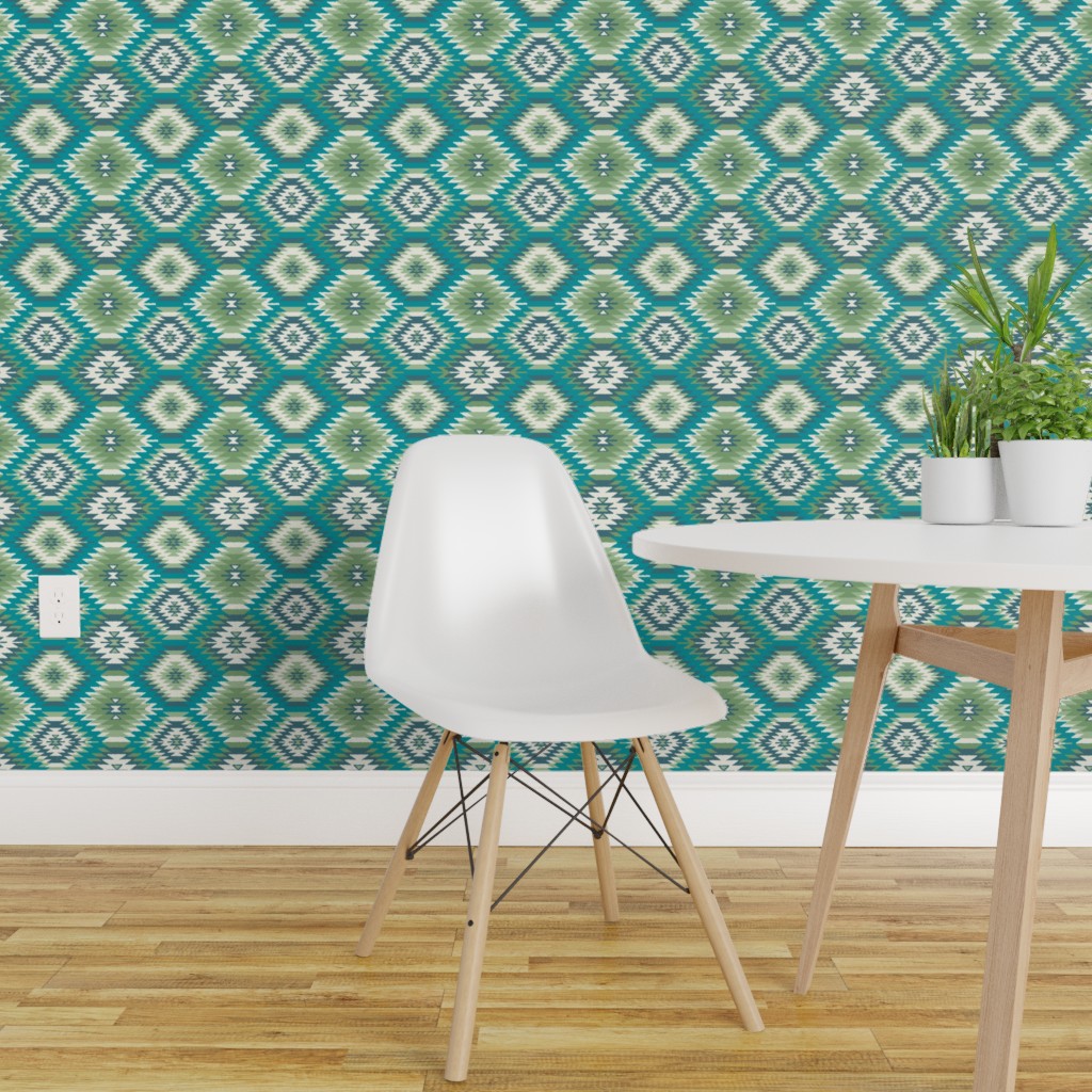 Peel-and-Stick Removable Wallpaper Tribal Geometric Southwestern Boho