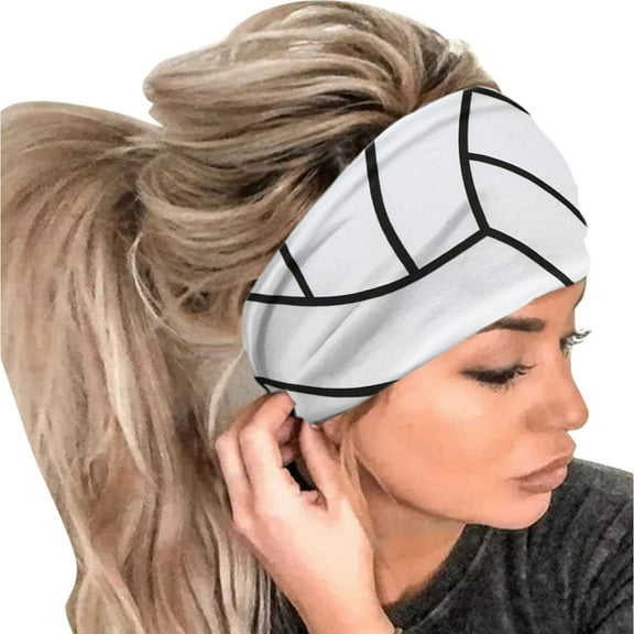 ICHUANYI Womens Trendy Ball Print Elastic Headband,1PC Wrap Hair BBandana Headband Summer 2024