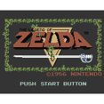 thumbnail image 2 of Men's Nintendo Zelda 8-Bit Title Screen  Graphic Tee Charcoal Heather 3X Large, 2 of 3