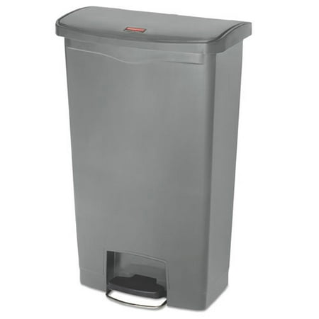 

Rubbermaid Commercial 1883604 Slim Jim 18-Gallon Front Step Style Resin Step-On Container - Gray