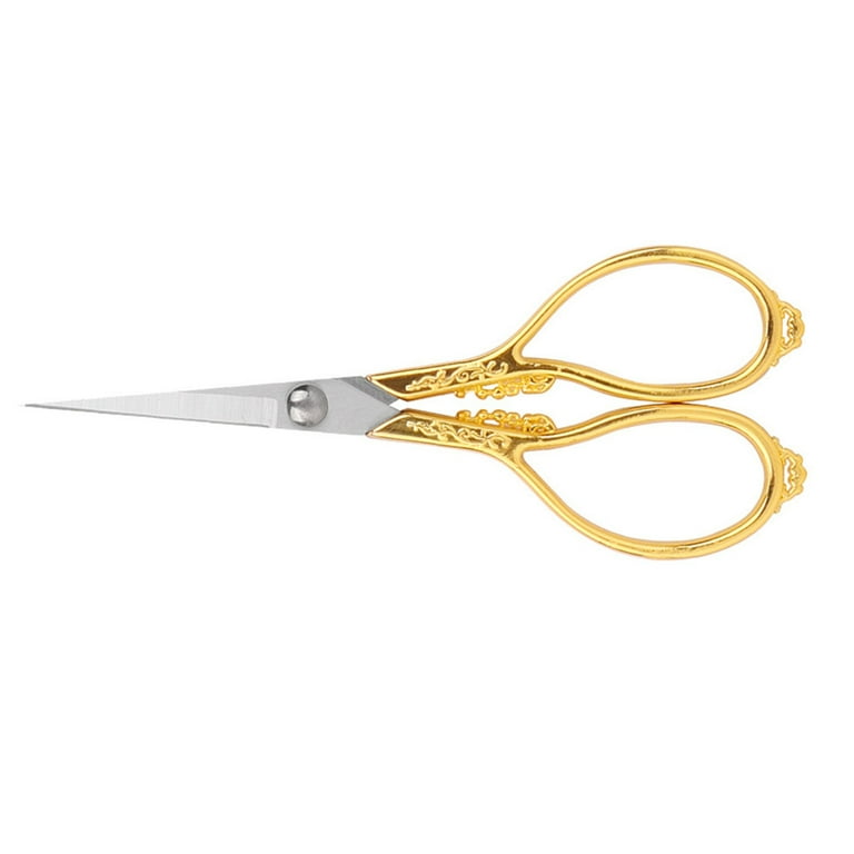 Small Embroidery Sewing Scissors Comfortable Handle Easy to Grip for Craft Artwork Crochet Trimming Gold 5032 A