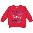 thumbnail image 2 of Inktastic My Gigi Loves Me Hearts in Pink Plaid Toddler Sweatshirt, 2 of 4