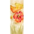 thumbnail image 2 of Coulter, Cynthia 8x14 White Modern Wood Framed Museum Art Print Titled - Watercolor Poppy Meadow Spice Panel I, 2 of 4