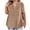 Khaki, variant on EDFBUYKRS Women's Plus Womens Tops Plus Size Dressy Casual Women Fashion Top Color Block Gradient Print V Neck Top Shirt Short Sleeve Shirt Casual Loose Top Blouse Xxxxxl