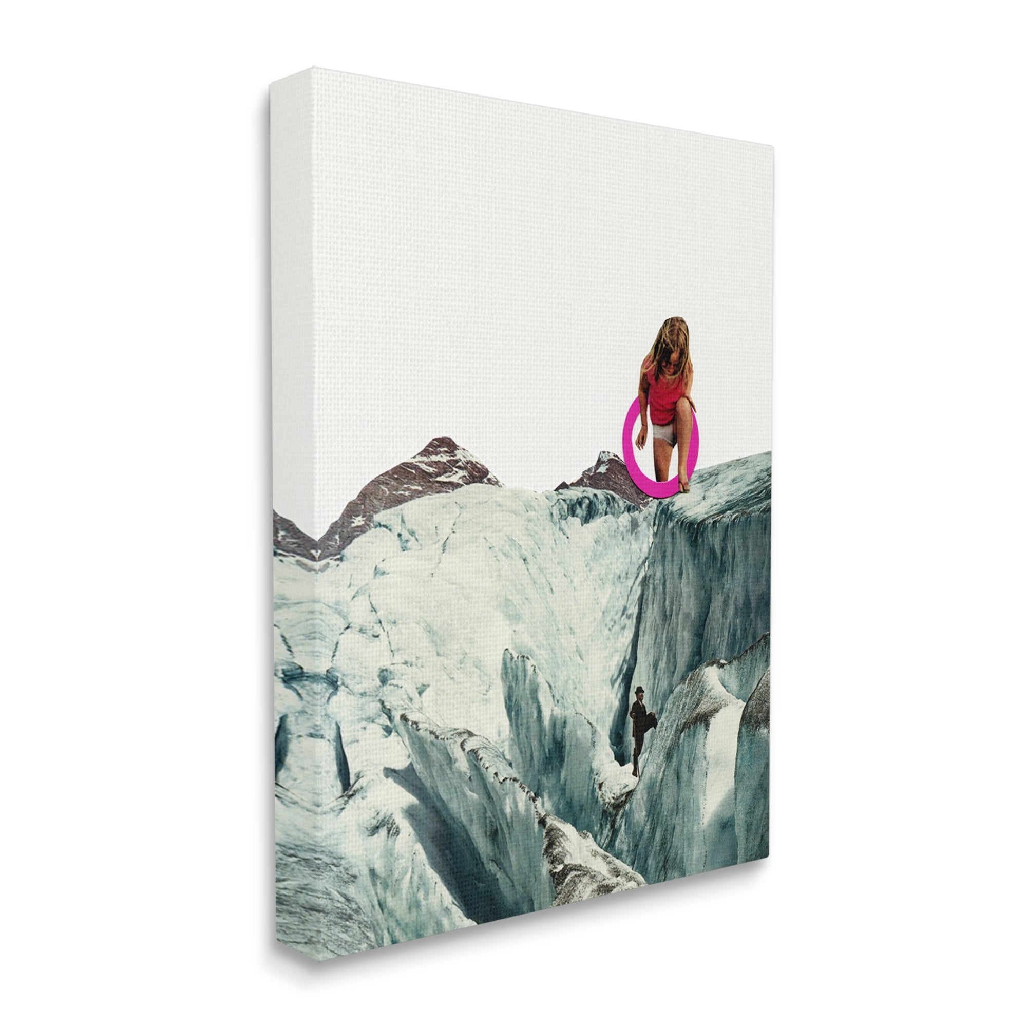 Stupell Industries Surreal Icy Mountain Person Abstract Photography Collage Canvas Wall Art, 24 x 30, Design by Cassia Beck
