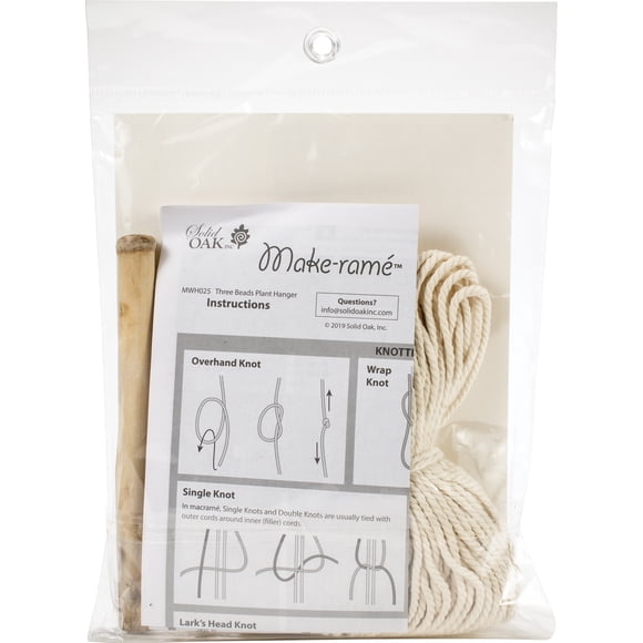 Kit de Suspension pour Plante en Macramé-3 Perles
