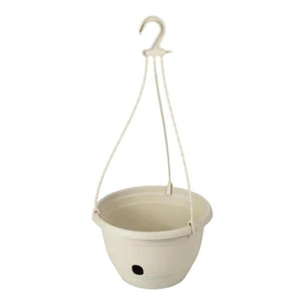 Maceta con autorriego, maceta colgante para sala de estar, interior y exterior. Blanco