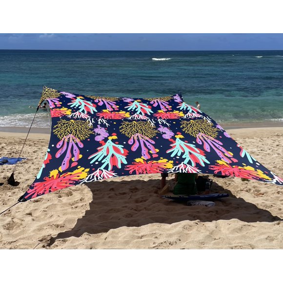 Carpa de playa portátil Neso Grande, 270 x 270 cm, UPF 50+, 2,1 m de altura