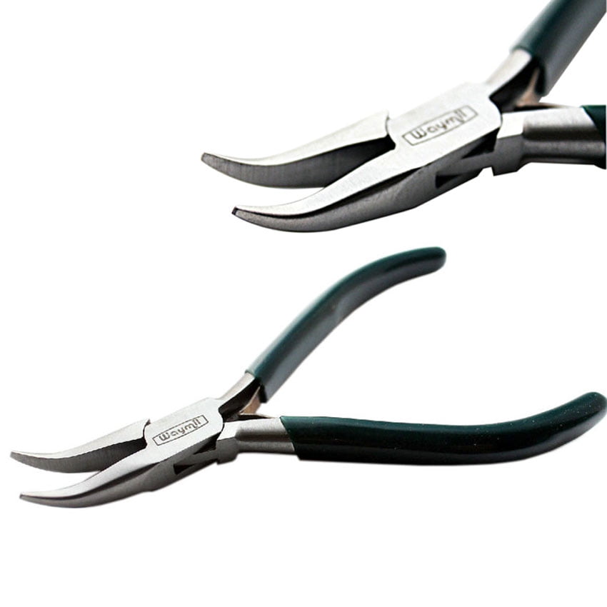 Bent Nose Pliers 45º Smooth Chain Jaws Jewelry Making Hobby Craft Wire