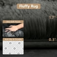 thumbnail image 6 of ZRSDIXK 8ft x 10ft Area Rug, Soft Fluffy Area Rugs for Living Room Bedroom Kids Room Decor Carpet, Dark Gray, 6 of 9