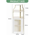 thumbnail image 2 of Ourlova Corner Bar Cabinet 5-Tier Industrial Corner Wine Cabinet with Removable Glass Rack Liquor Storage Cabinet with Adjustable Shelves Home Bar with Glass Doors and Baffle Gold with Light, 2 of 9