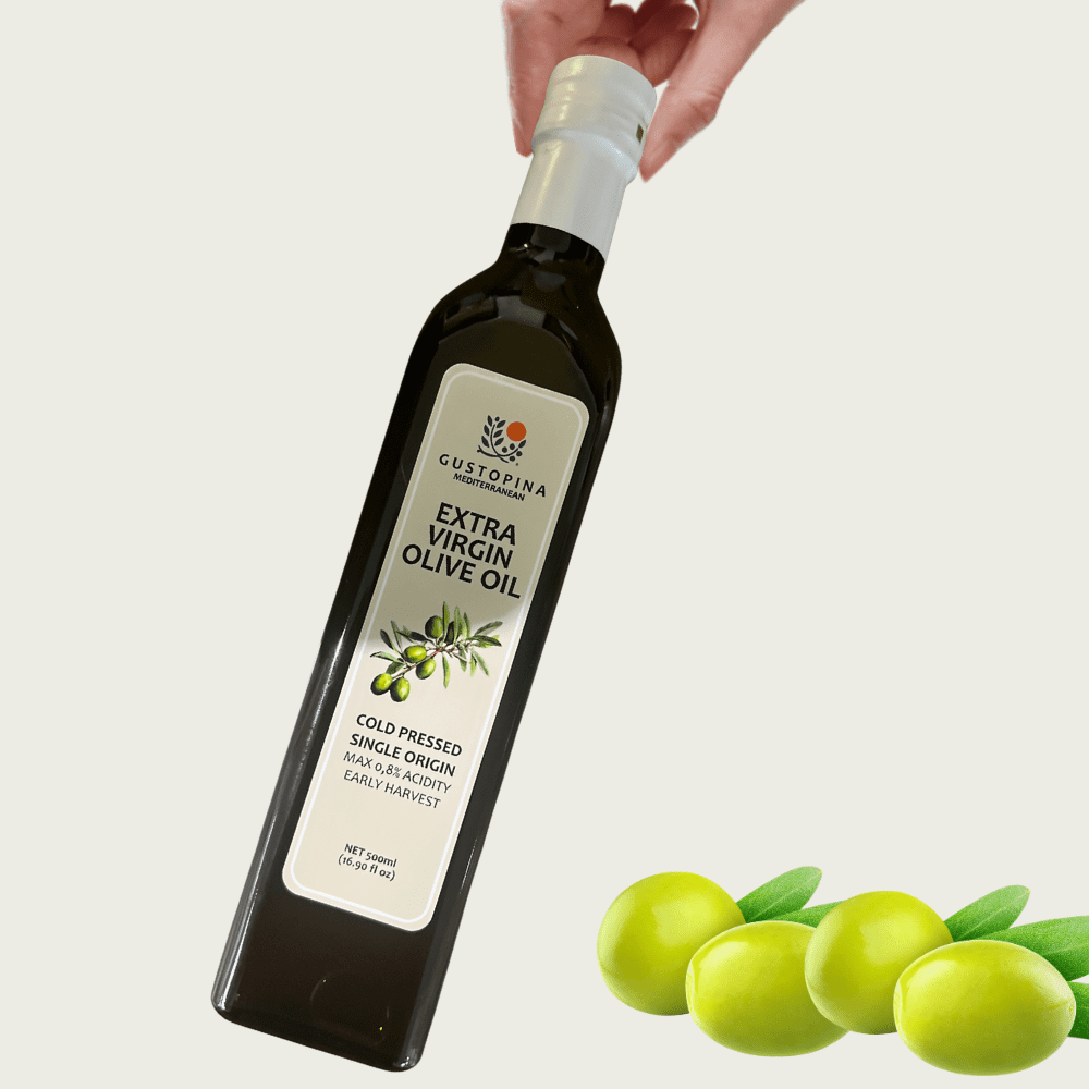 Gustopina Extra Virgin Olive Oil – Premium Turkish EVOO, 500ml
