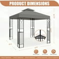 thumbnail image 6 of INTER HUT 8x8 Metal Patio Gazebo, Outdoor Gazebo Canopy Tent for Backyard, 6 of 9