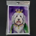 thumbnail image 3 of Old English Sheepdog King of Mardi Gras Greeting Cards Pack of 8 7 in x 5 in, 3 of 3
