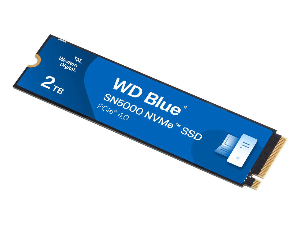 【M.2 SSD】2TB WD Blue SN5000 Western Digital 2TB WD Blue SN5000 NVMe SSD, Internal Solid