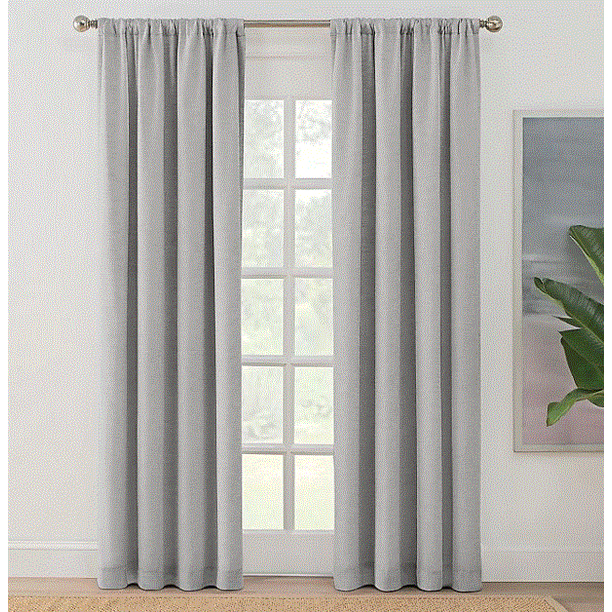 Brookstone Zoey 63" Rod Pocket 100 Blackout Window Curtain Panel