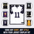 thumbnail image 3 of 4-Piece Set ofJersey Display Frames, Dimensions: 23.3x31.2x1.5 inches, Secure Locking Jersey Shadow Boxes with PC Glass Offering 98% UV Protection, Includes Hangers, 3 of 6