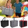 thumbnail image 5 of XINGAG Insulated Grocery Tote Bag, Zipper Thermal Cooler Bag, Reusable Food Storage Pouch, Heavy Duty Organizer for Hot Cold Food Transport, Camping, Beach, Travel Picnic, 5 of 5