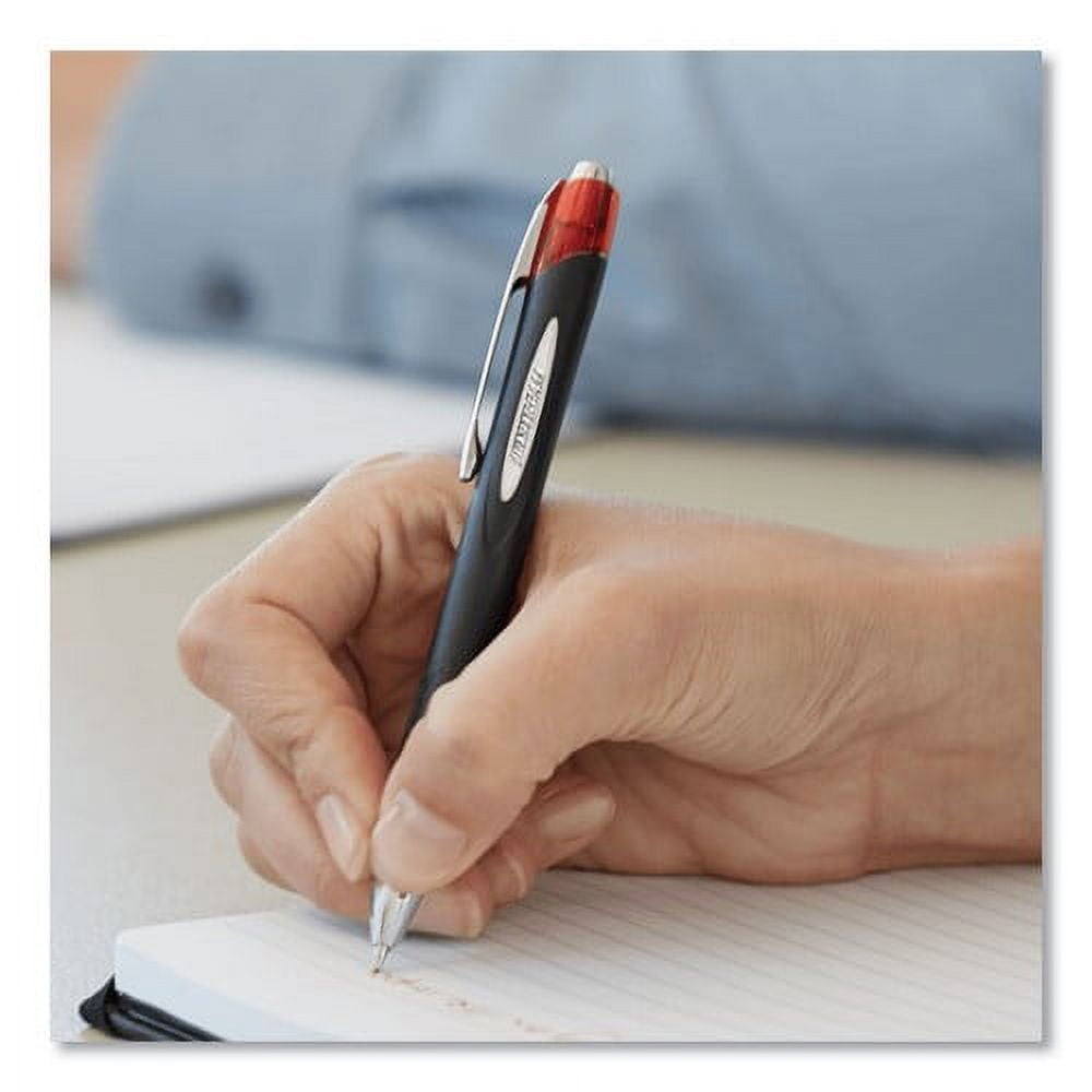 uni-ball Jetstream Retractable Ballpoint Pen, Fine 0.7 mm, Blue Ink, Blue Barrel, Each