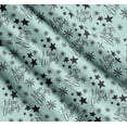thumbnail image 3 of Soimoi Green Cotton Voile Fabric Star & Snowflakes Text Printed Craft Fabric by the Yard 42 Inch Wide, 3 of 7