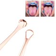 thumbnail image 1 of 2pcs/set Stainless Steel Tongue Scraper Handheld Oral Care Healthy Cleaning Tool, 1 of 8