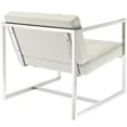 thumbnail image 3 of Hawthorne Collections Chaise d'Appoint en Vinyle en Blanc, 3 of 4