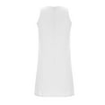thumbnail image 4 of EGNMCR Robes de Fête pour Femmes Robe Débardeur Décontractée Sans Manches de Printemps/été pour Femmes, Unie, Ample, Col Rond, Plissée, en Coton et Lin, 4 of 6