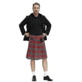 thumbnail image 3 of Falda escocesa tradicional escocesa para hombre, traje nacional escocés para vacaciones, Falda plisada a cuadros, disfraz de Halloween, 4 colores, 3 of 5
