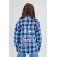 thumbnail image 3 of Disney Lilo & Stitch Button Down Dress Shirt Plaid Little Kid to Big Kid, 3 of 5