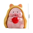 thumbnail image 6 of Vivid Posture Non-fading Decorative Hand-crafted Blanket Nerd Pig Small Statue - Pig Ornament - Smooth Surface Cartoon Shape - Home Supply, 6 of 8