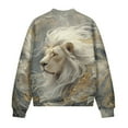thumbnail image 5 of DISNIMO Lion Printed Jackets for Women Long Sleeve Sweatshirts Zip Up Outwear Casual Jackets Fall Winter Clothes, S, 5 of 7