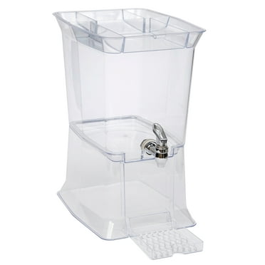 Buddeez Clear Tritan 2.5 Gallon Party Top Beverage Dispenser with Drip Tray
