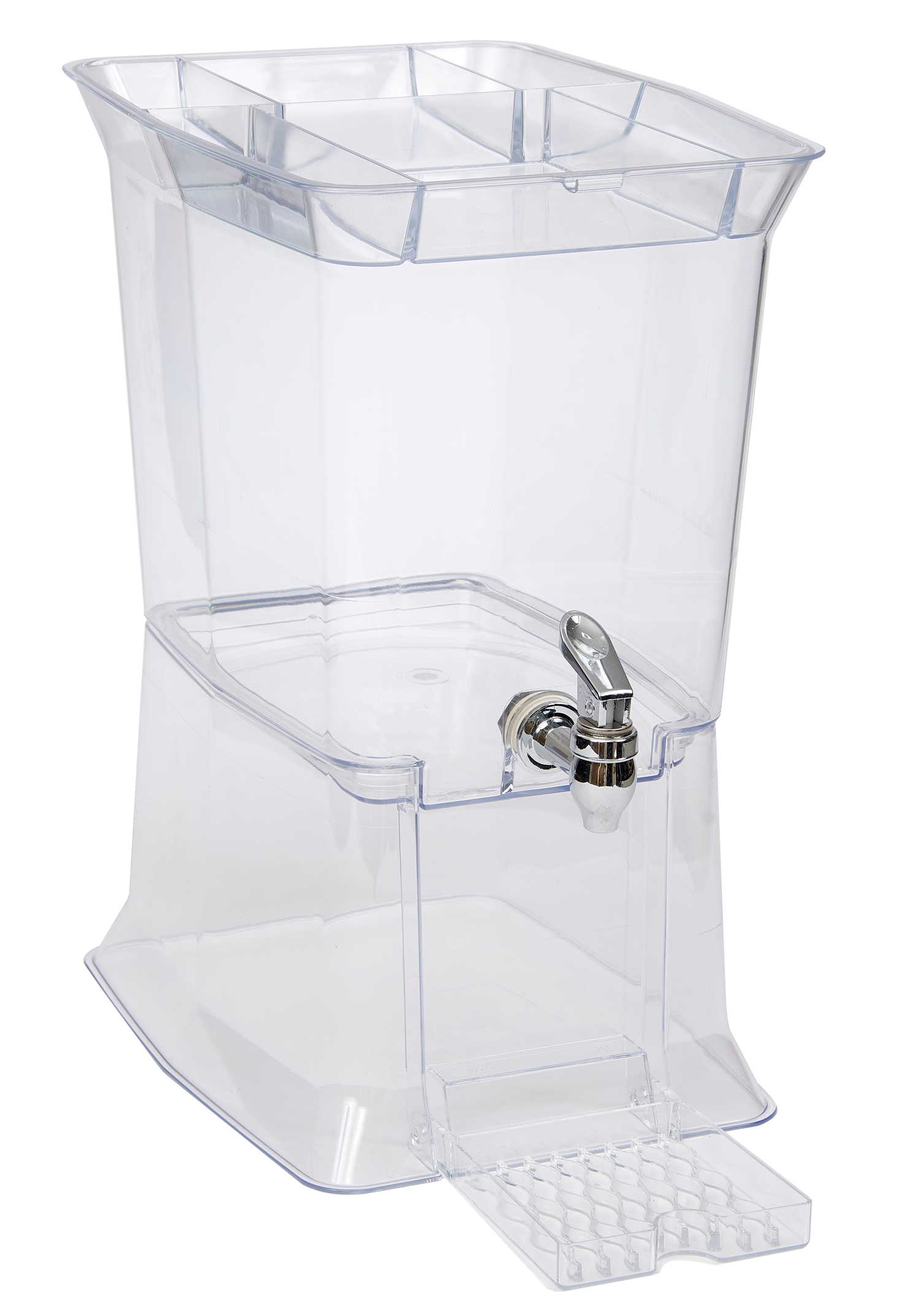 Buddeez Clear Tritan 2.5 Gallon Party Top Beverage Dispenser with Drip Tray