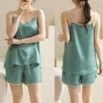 thumbnail image 2 of XuJwPNcy Cami Pajama Sets for Women Sleeveless V Neck Tank Top Soft Elastic Waist Shorts Camisole Lounge Set 2 Piece Nightwear, 2 of 5